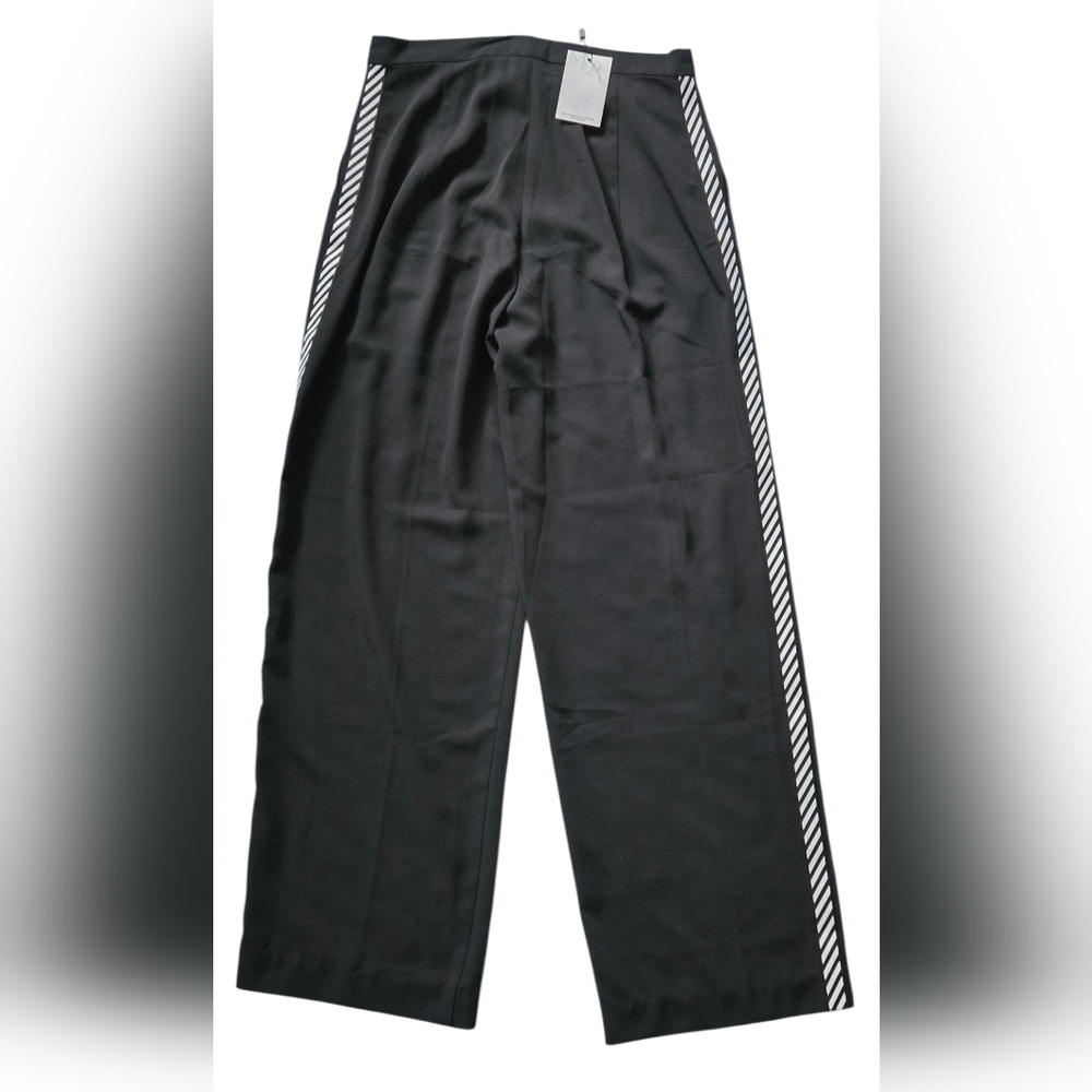 Mistress Rocks Black 'Charge' Trousers with Chevron Side Stripes ~ NWT - Picture 6 of 16